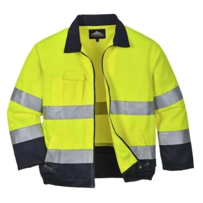 Imagen de Portwest Chaqueta De Alta Visibilidad Madrid, Tamaño: L, Color: Amarillo/Marino, TX70YNRL