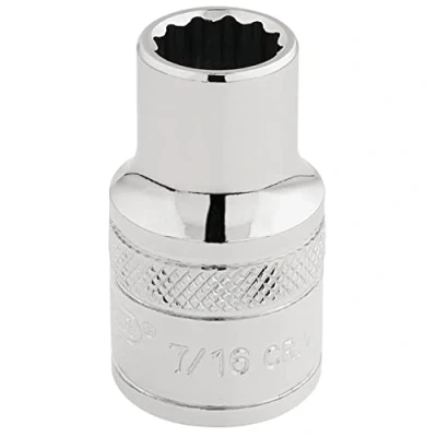 Imagen de Draper 33600 Llave de vaso imperial cromo pulido 1/2 pulgada, tamaño 7/16 pulgadas