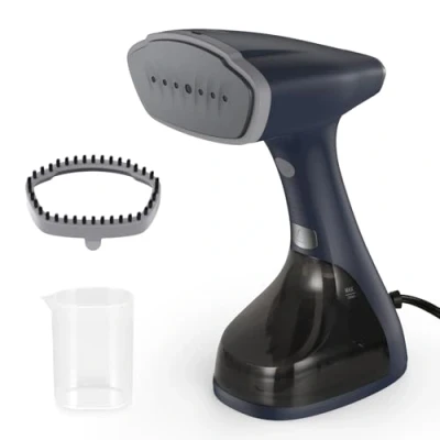 Imagen de BEAUTURAL Plancha Vertical Vapor, Ropa Plegable, 1800W, 2 Ajustes de Protección Bajo Nivel Agua, Apagado Automático, Gran Depósito 260 ML, para Viajes y Uso Doméstico