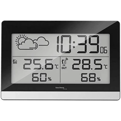Imagen de Technoline WS 9255 Negro, Plata Estación meteorológica (LR06, Plata, 144 mm, 96 38 40 x 27 104 mm)