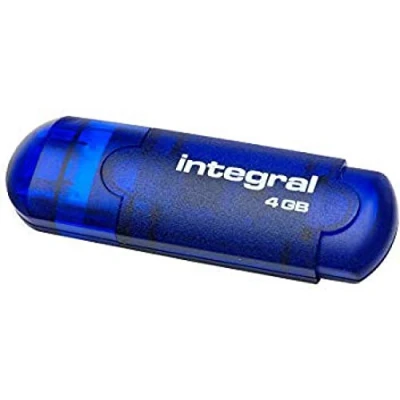 Imagen de Integral 4GB EVO Unidad Flash USB Tipo A 2.0 Azul Memoria (4 GB, A, 2.0, 10 g, Azul)