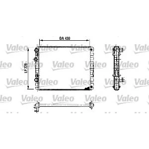 Imagen de VALEO 730956 Radiador, refrigeración del motor Aluminio 430 378 34 con regulador de refrigerante Aletas unidas mecánicamente