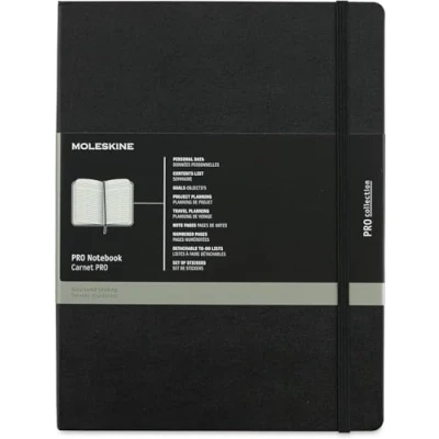 Imagen de Moleskine Carnet Pro, Cuaderno Profesional de Oficina, Tapa Dura, Formato XL 13 x 21 cm, Color Negro