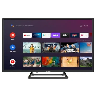 Imagen de TESLA Smart TV de 24&quot; (60cm), Televisión Resolución UHD, Android 11, Hey Google Official Assistant, WiFi &amp; Bluetooth, 2 Altavoces 5W, Chromecast Integrado, 1.366x768, 12V (24E632BHS) 2024