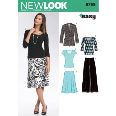 Imagen de New Look Patrón de Costura 6735 Separa, Tallas tamaño a, Multicolor