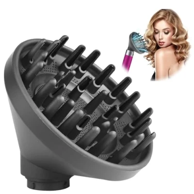 Imagen de HS05 HS03 HS01 Accesorio difusor de pelo portátil para Dyson Airwrap, la boquilla convierte el Airwrap Styler en un secador (Negro)