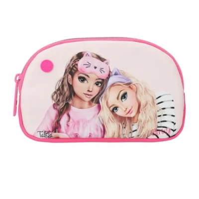 Imagen de Depesche 13157 TOPModel Beauty and Me neceser en rosa y rosa, con motivo de modelo letras metalizadas, cierre cremallera