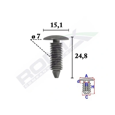Imagen de ROMIX C70588 Grapa FORD: MONDEO 4 Stufenheck, Transit Mk4 Furgón, Mk6 Furgón