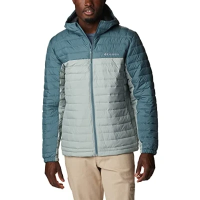Imagen de Columbia Silver Falls Hooded Jacket, Chaqueta Acolchada Con Capucha para Hombre, Niagara/Metal, Talla M