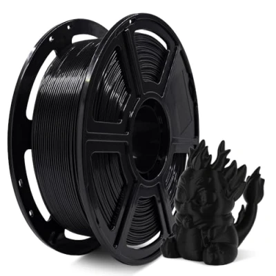 Imagen de FLASHFORGE Filamento PLA de alta velocidad 1.75mm, imprime hasta 8 veces más rápido, 30 500mm/s impresión rápida HS para una eficiencia óptima a altas velocidades (Negro)