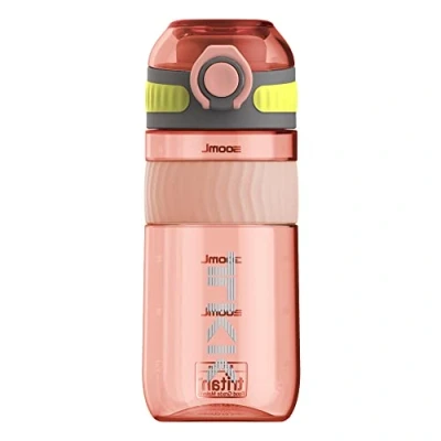 Imagen de TITIROBA TKK botella infantil de 500 ml a prueba fugas, sin Tritan BPA con una mano, filtro y briff agua, color rosa