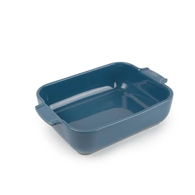 Imagen de PEUGEOT Bandeja rectangular de cerámica para horno 25 cm x 16,8 6,2 Capacidad: 1,4 L 2 3 porciones Fabricado en Francia Color azul claro