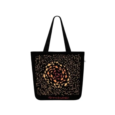 Imagen de Eco Right Bolsa de lona impresa algodón para mujeres, playa, tela Bolsas regalo, compras, libros Limones