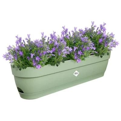 Imagen de Elho Vibia Campana Trough 70 Jardinera por Balcón Ø 69.0 x H 17.0 cm Verde/Pistache Green