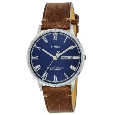 Imagen de Timex Reloj Analógico para Hombres de Cuarzo con Correa en Cuero TW2W14900