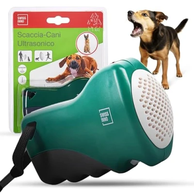 Imagen de SWISSINNO Ahuyentador de Perros ultrasónico, resistente a la intemperie y antideslizante con un alcance efectivo hasta 12 m,