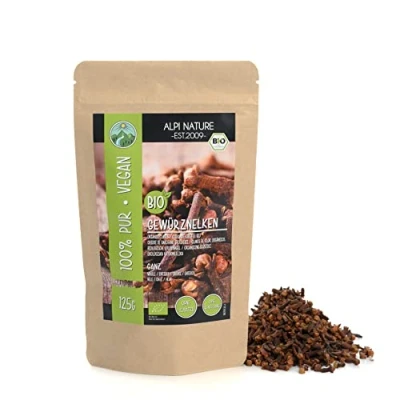 Imagen de clavo entero ecológico (125g), Clavos de olor, entero, procedente cultivo ecológico, testado en laboratorio, 100% puro y natural