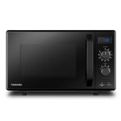 Imagen de Toshiba Horno microondas (900 W, 23 L, MW2 AG23P (BK) con función Grill 1050 8 menús automáticos, ECO, bandeja giratoria memoria de posición, color negro