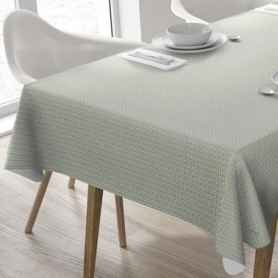 Imagen de Hule, Mantel Mesa Antimanchas, Comedor y Cocina PVC Antimanchas Impermeable, Rectangular 140 x 180cm Verde Salvia