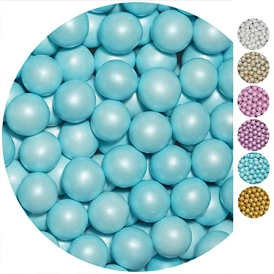 Imagen de EinsSein 0,35kg Bolas de Chocolate crujiente boda bautizo grande azul celeste perla candy bar melts cereal surtido choco corazones almendras caramelos bombones confeti peladillas regalos botes colores