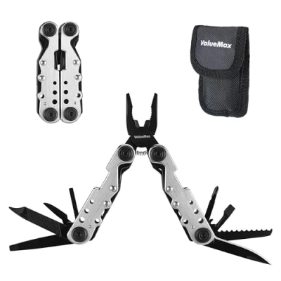 Imagen de ValueMax Alicates Multiusos, Mini Navaja Multiherramienta 13 en 1, Herramienta Multifunción con Alicates, Cuchillo, Camping Accesorios, para Reparación, Senderismo