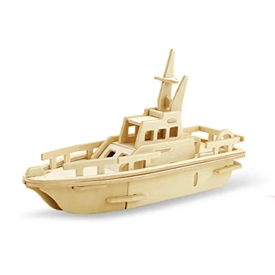 Imagen de Georgie Porgy Rompecabezas de Madera 3D Salvavidas Modelo Woodcraft Kit construccion los Juguetes para niños 5 años o más (JP294 34 Piezas)