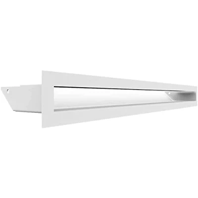 Imagen de Rejilla de ventilación KRATKI Air Aire Caliente 6 x 60 cm Blanco Escape para chimeneas Entrada en un ángulo 45 Grados