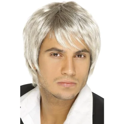 Imagen de Smiffys Peluca de chico banda pop, rubia clara y marrón, estilo corto