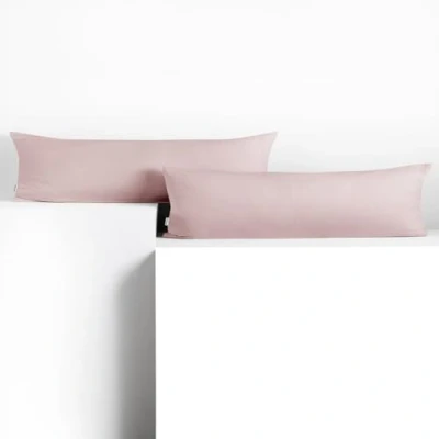 Imagen de DecoKing 2 Fundas de Almohada 20 x 145 cm, algodón, Cremallera, Color Morado y ámbar