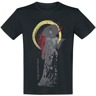 Imagen de Resident Evil Lady Dimitrescu Hombre Camiseta Negro S 100% algodón Regular