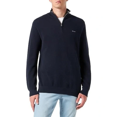 Imagen de GANT Halfzip Jersey de punto, Hombre, Talla: XXL, Evening blue