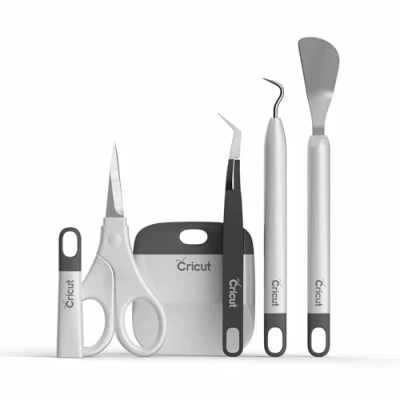 Imagen de Cricut Juego de Herramientas básicas, Acero Inoxidable, Vinilo, Gris