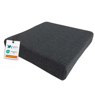 Imagen de VALENTIA MEDICAL Cojin Antiescaras viscoelástico + Espuma HR 42x42x8 Cojín para Silla de Ruedas, Oficina, Hogar, Coche, Corrector Postura