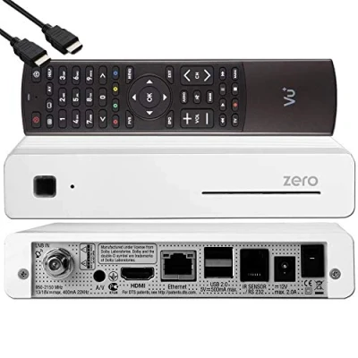 Imagen de VU+ Zero HW Version 2 Receptor de satélite DVB S2 FullHD E2 Linux, Youtube, con función grabación, Lector Tarjetas, Reproductor Multimedia, USB, Cable HDMI EasyMouse, Blanco