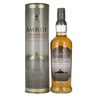 Imagen de Amrut PEATED Indian Single Malt Whisky 46% Vol. 0,7l in Tinbox