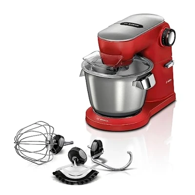 Imagen de Bosch Optimum Robot de Cocina, Acero Inoxidable, 7 Velocidades, Rojo