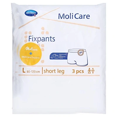 Imagen de Molicare Fixpants: Malla elástica para sujetar compresas absorventes; Sujeción segura e higiénica de incontinencia; Talla L; 3 unidades