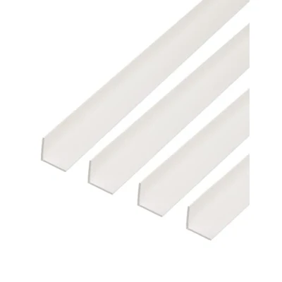 Imagen de GAH Alberts 499204 485832 Perfil angular de plástico (1000 x 50 mm, 4 unidades), color blanco