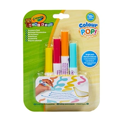 Imagen de CRAYOLA Ocio creativo Recarga de 4 rotuladores color pop, fieltro lavable a partir 18 meses