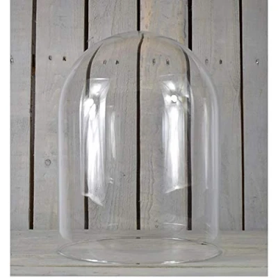 Imagen de EMH Campana de cristal transparente hecha a mano, 30 x 25 cm