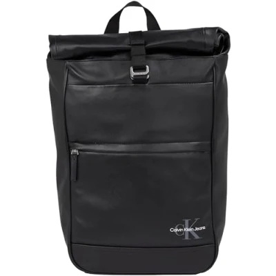 Imagen de Calvin Klein Jeans Mochila Hombre Monogram Soft Rolltop Equipaje de Mano, Negro (Black), Talla única