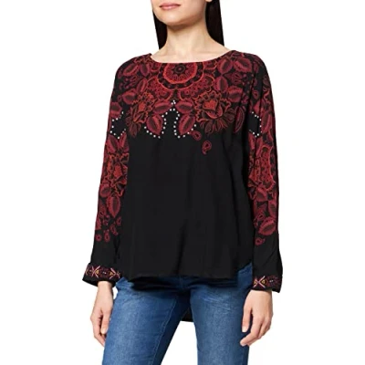 Imagen de Desigual Blouse Lumbe Blusas, Negro (Negro 2000), XS para Mujer