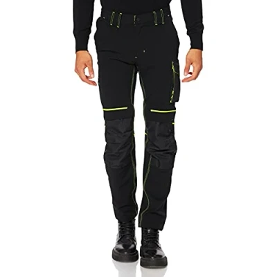 Imagen de U Power WORLD, pantalones cargo ajustados, con múltiples bolsillos delanteros y laterales, cómodos elásticos, botón delantero, tela transpirable(BLACK CARBON_XL)