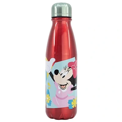 Imagen de Botella de agua reutilizable aluminio infantil 600 ml Minnie Mouse