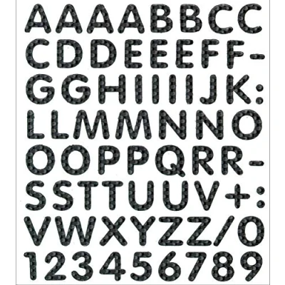 Imagen de 4R Quattroerre.it 895 Kit Letras Adhesivas Componibles, Carbón