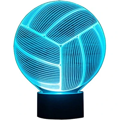 Imagen de HPBN8 Ltd 3D Voleibol ilusión Lámpara Luz Nocturna 7 Colores Cambiantes Touch USB de Suministro Energía Juguetes Decoración Regalo Cumpleaños Navidad
