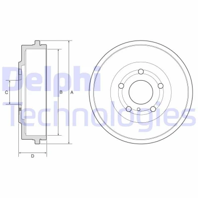 Imagen de Tambor de freno DELPHI BF639