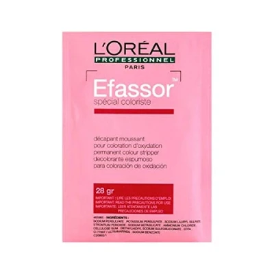 Imagen de L&#039;Oréal Efassor, toallitas quitamanchas profesionales para eliminar reflejos incompatibles, falsos o sobrecargas. Bolsa de 28 g.