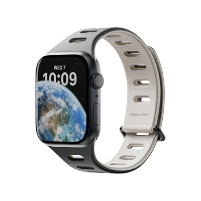 Imagen de Native Union Active Band Magnético 38/40/41/42mmCorrea de Silicona Reversible Doble Cara Longitud Ajustable Transpirable y Resistente al Sudor Para Deporte Series 1 10, SE &amp; 2 Negro