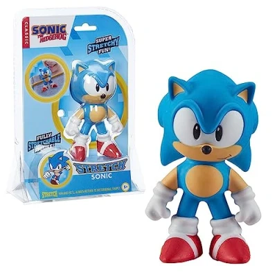 Imagen de STRETCH Mini Sonic Line, muñeco elástico Que se estira, tamaño pequeño, Erizo Azul de Videojuegos clásicos, dobla, retuerce y vuelve a su Forma Original, Famosa (TR001000)